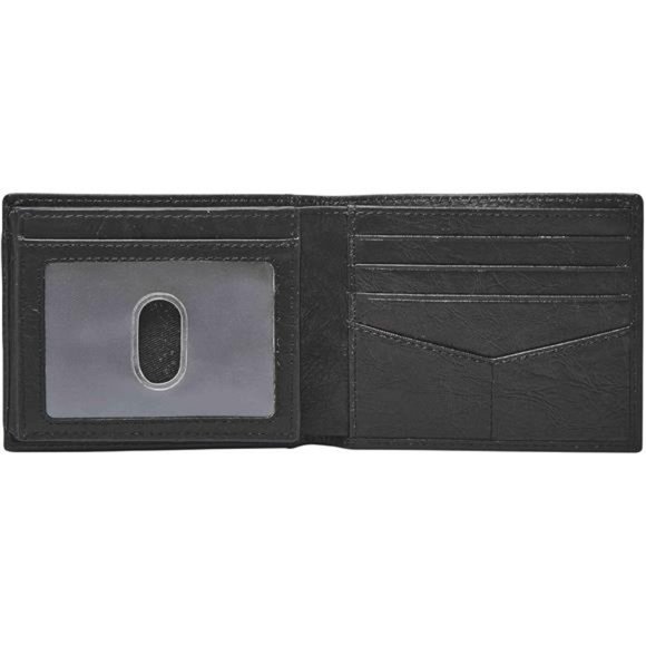 Fossil Men's Leather Bifold Wallet with Flip ID Window for Men‎ - Picture 1 of 5